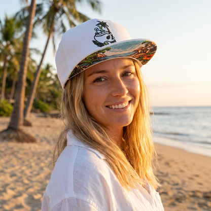 LIMITED EDITION Laid Back Summer Snapback - White