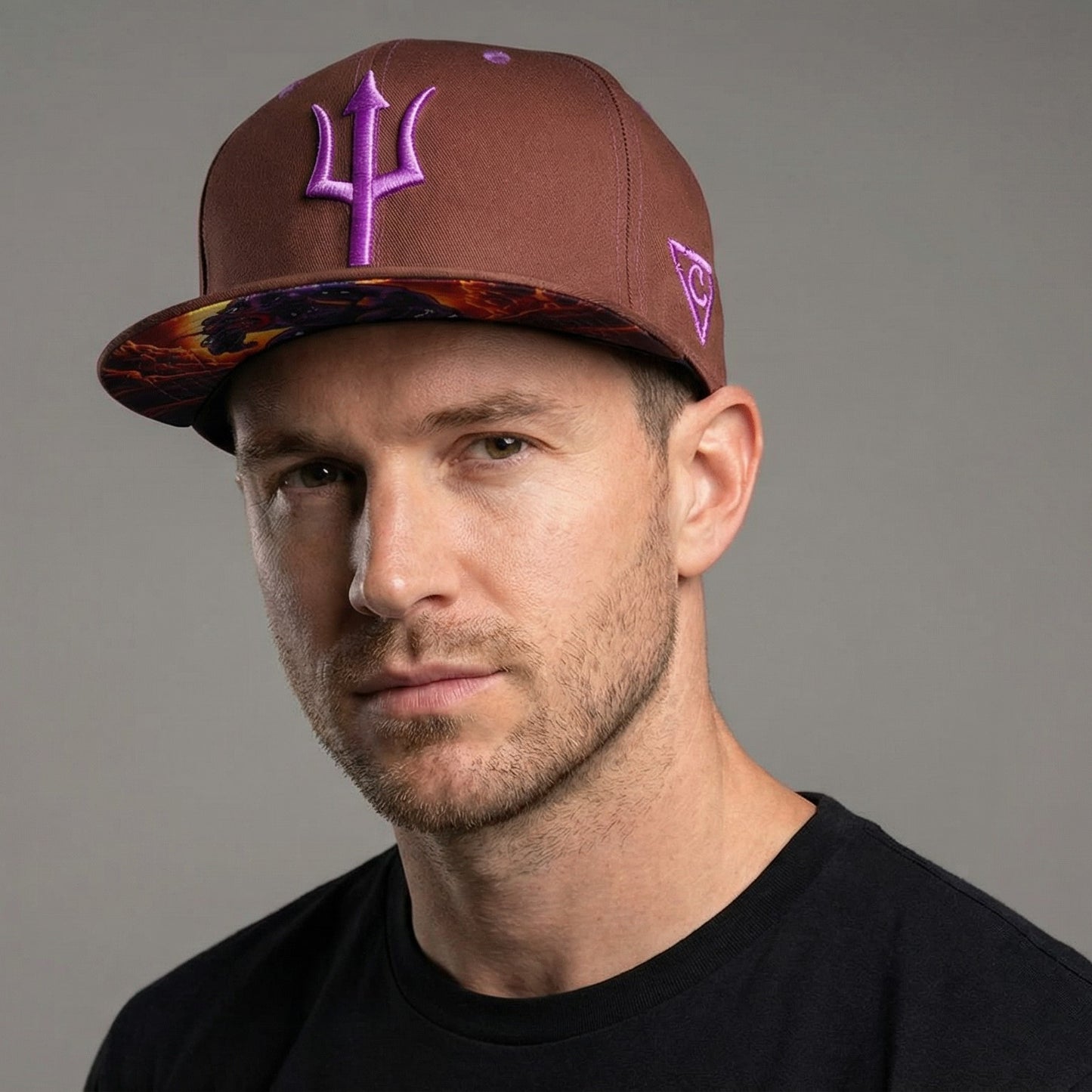 Snapback Argus - Cuciture marroni/viola