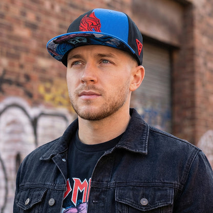 Casquette Odin Snapback - 50/50 Noir/Bleu