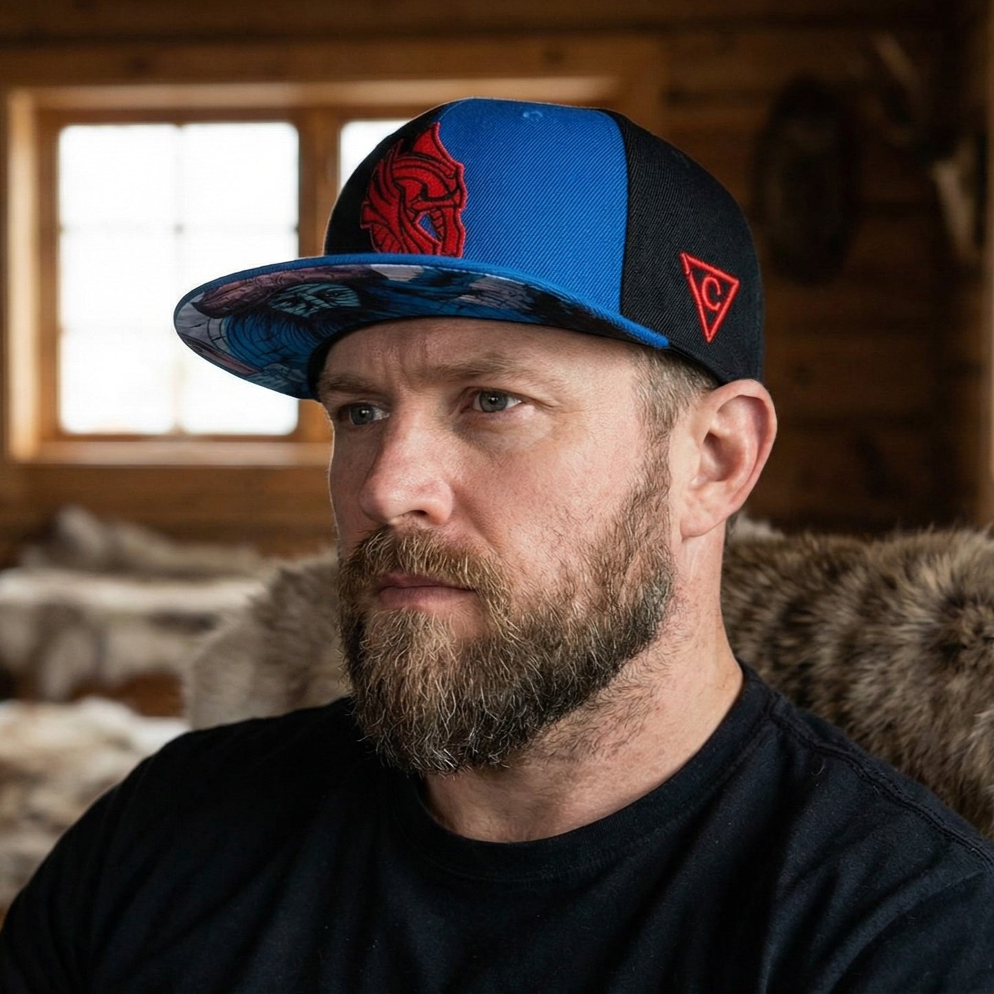 Casquette Odin Snapback - 50/50 Noir/Bleu