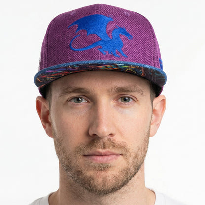 Magic Spell Snapback - Purple/Blue Thick Cotton