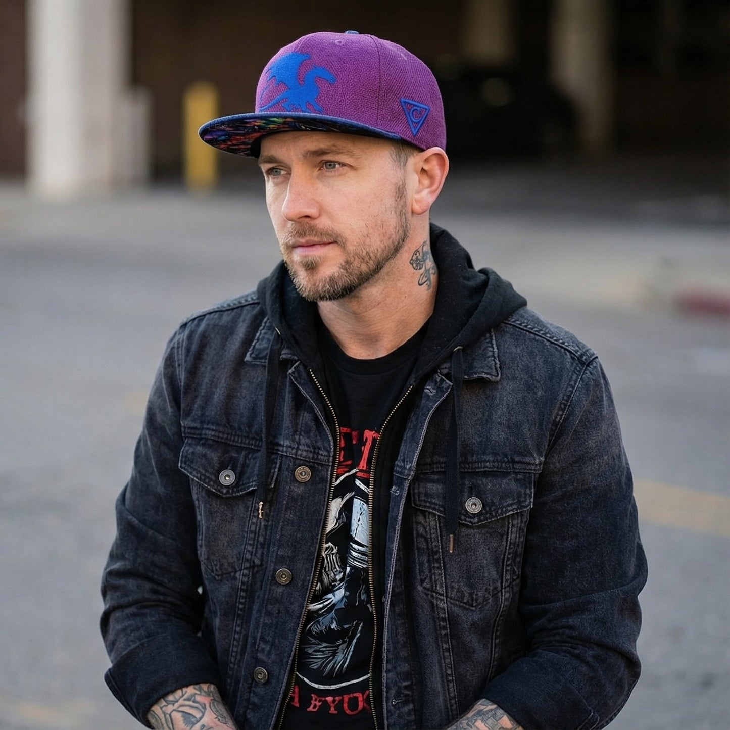 Magic Spell Snapback - Purple/Blue Thick Cotton