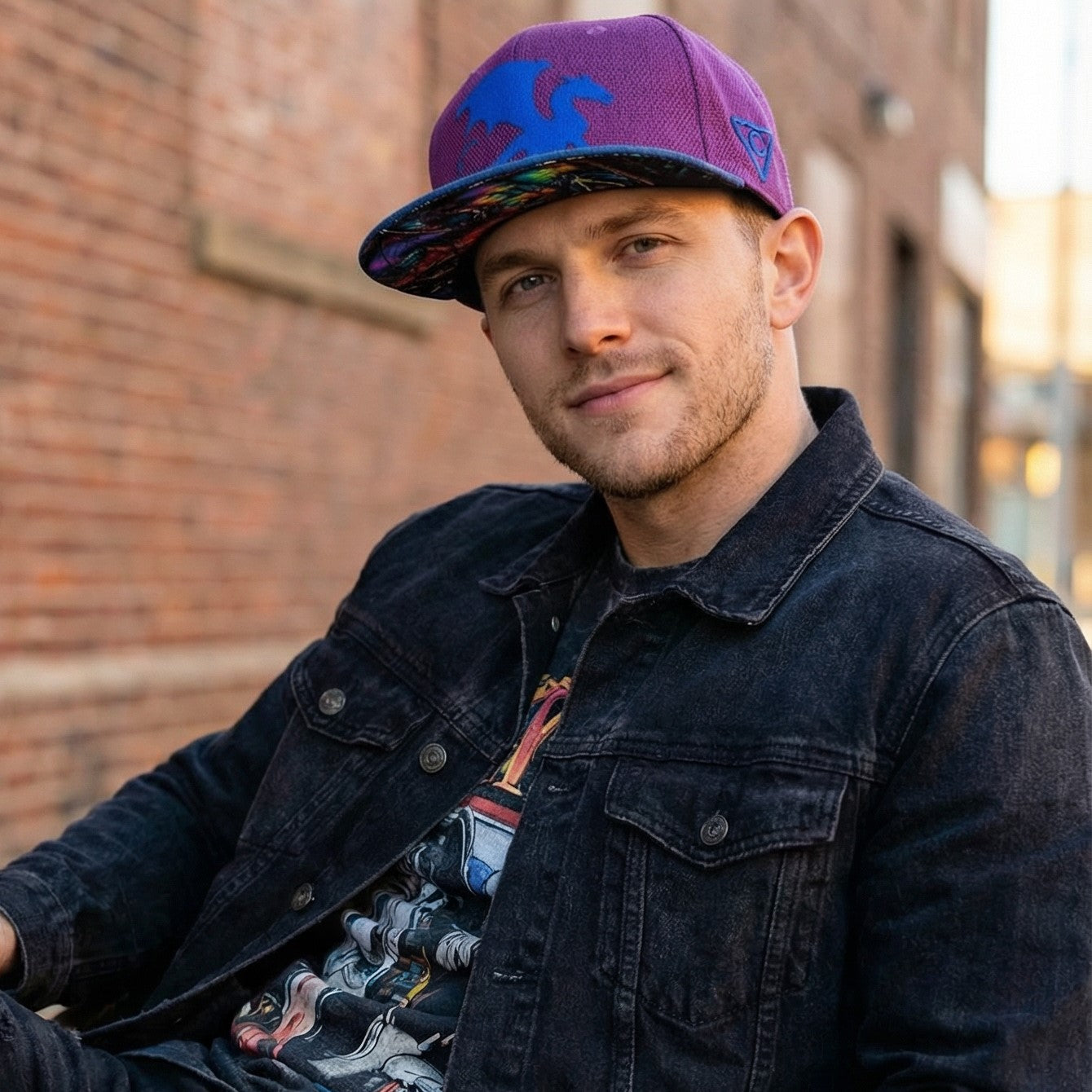 Magic Spell Snapback - Purple/Blue Thick Cotton