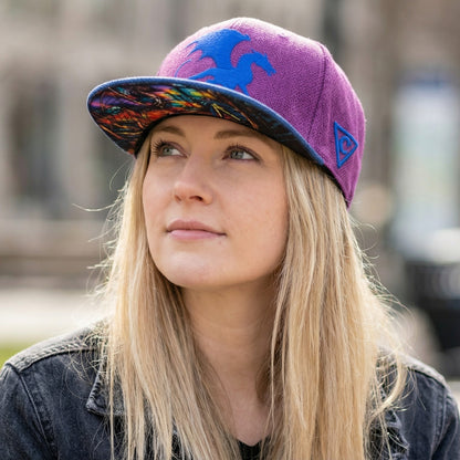 Magic Spell Snapback - Purple/Blue Thick Cotton