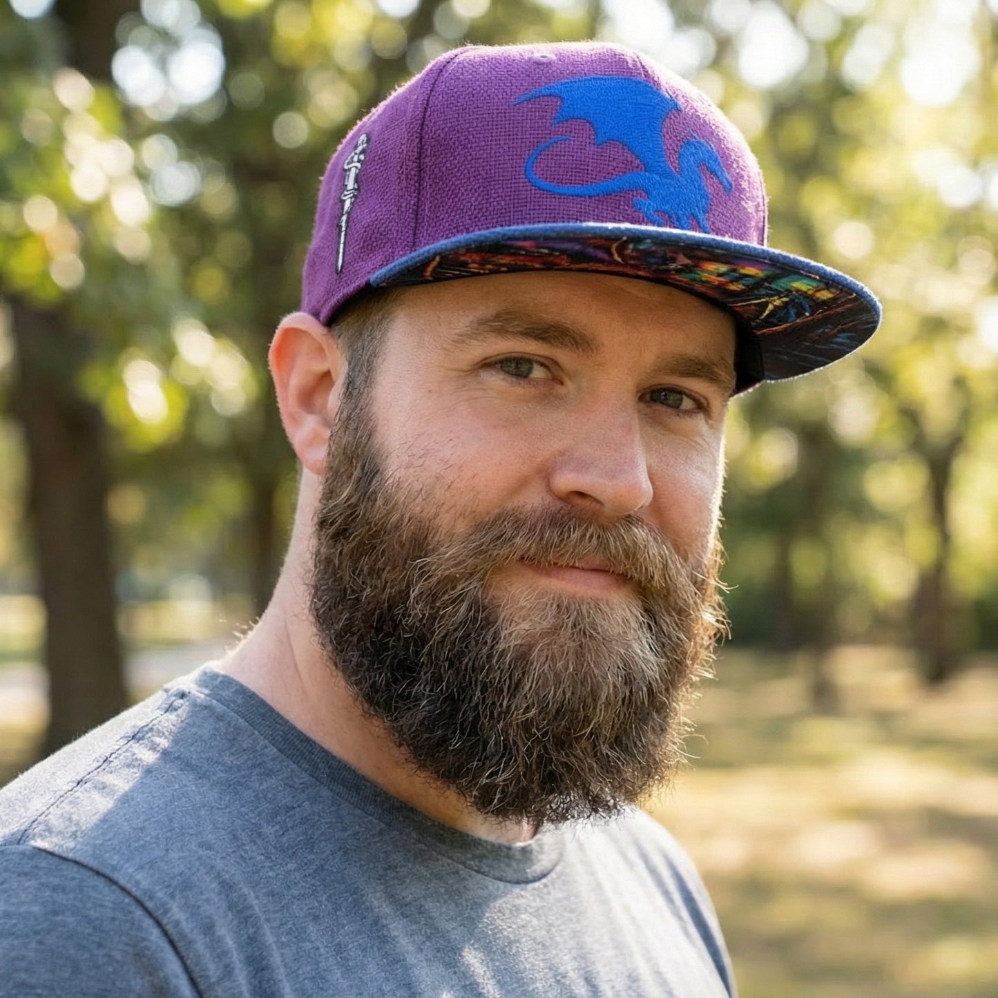 Magic Spell Snapback - Purple/Blue Thick Cotton