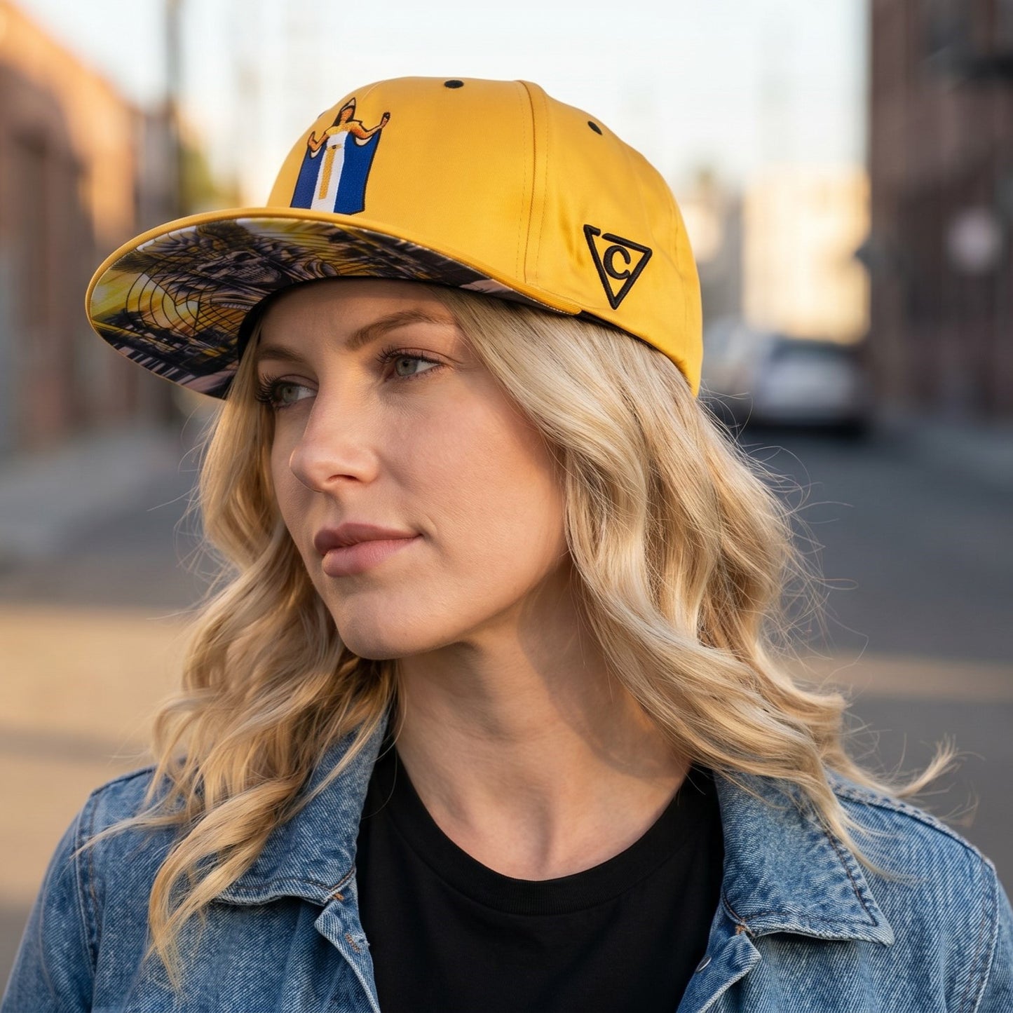 LIMITED EDITION Egyptian Night Snapback - Yellow Satin
