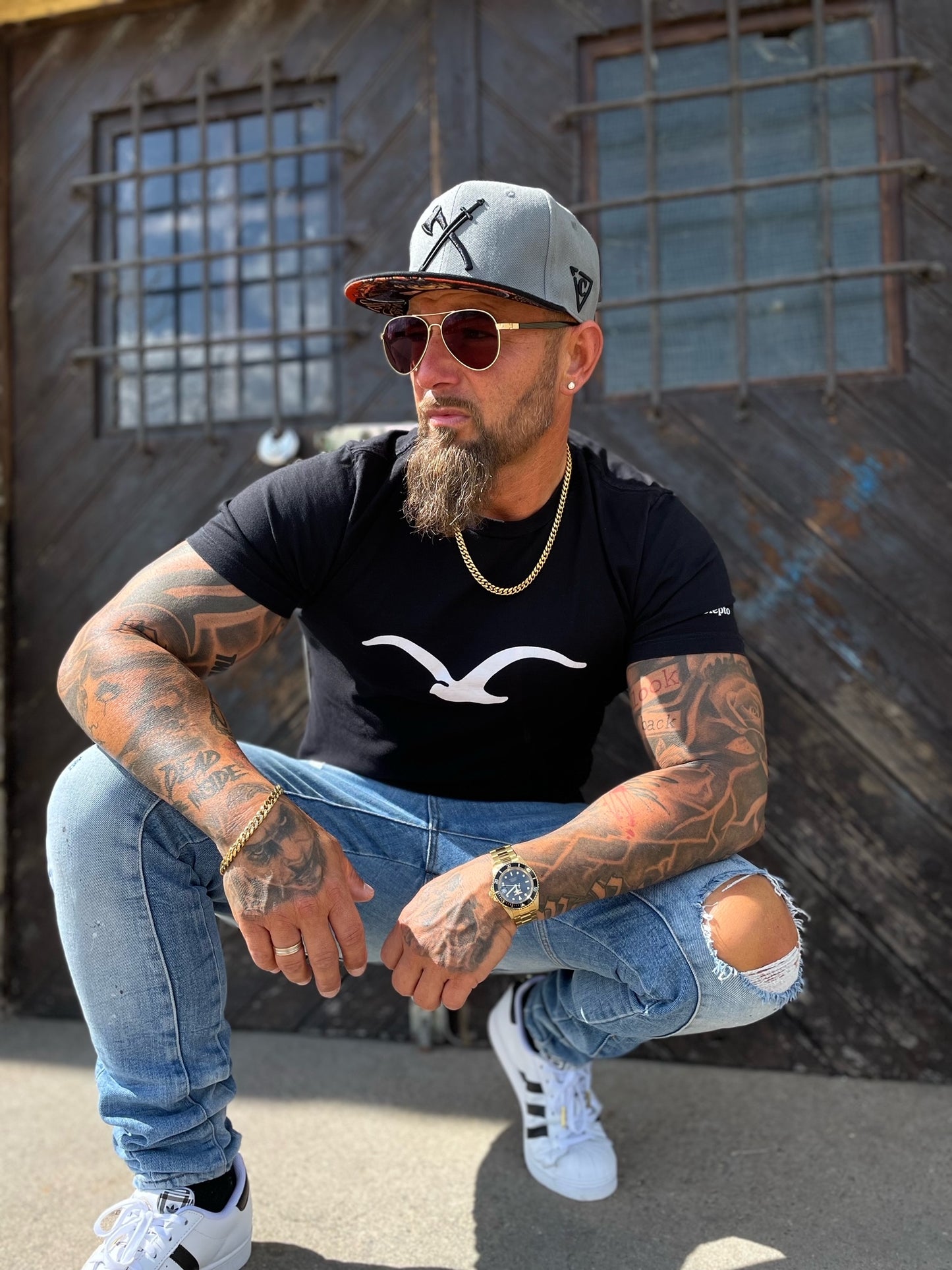 The Viking Snapback - Grau/Schwarz