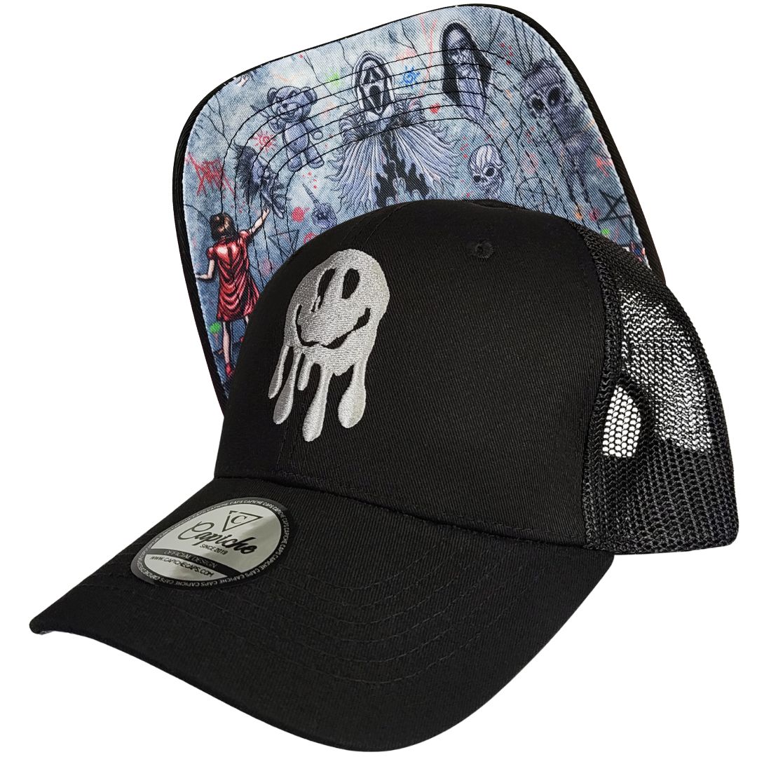 Wall Drawing Trucker Cap - Black