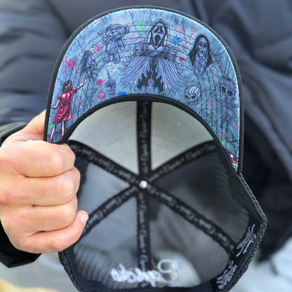 Wall Drawing Trucker Cap - Black