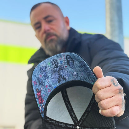 Wall Drawing Trucker Cap - Black