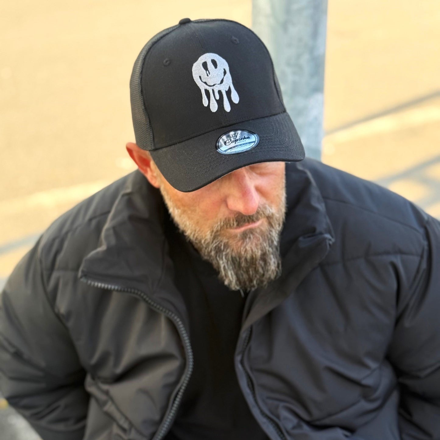 Wall Drawing Trucker Cap - Black
