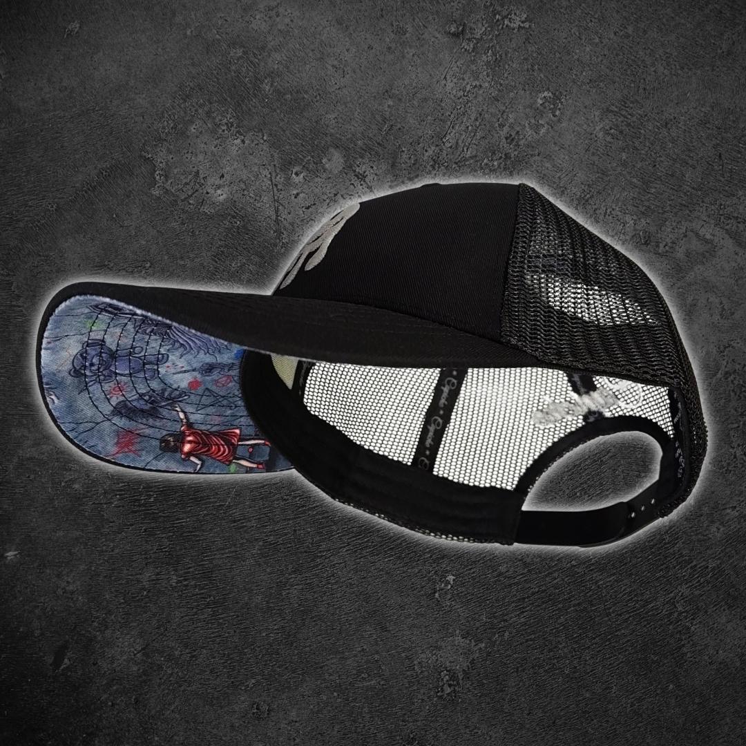 Wall Drawing Trucker Cap - Black