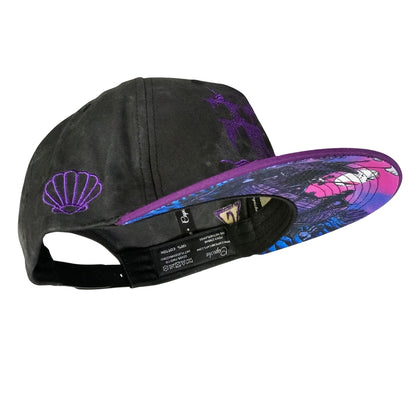 Full Moon Attack Snapback - Washed Dark Grey/Purple