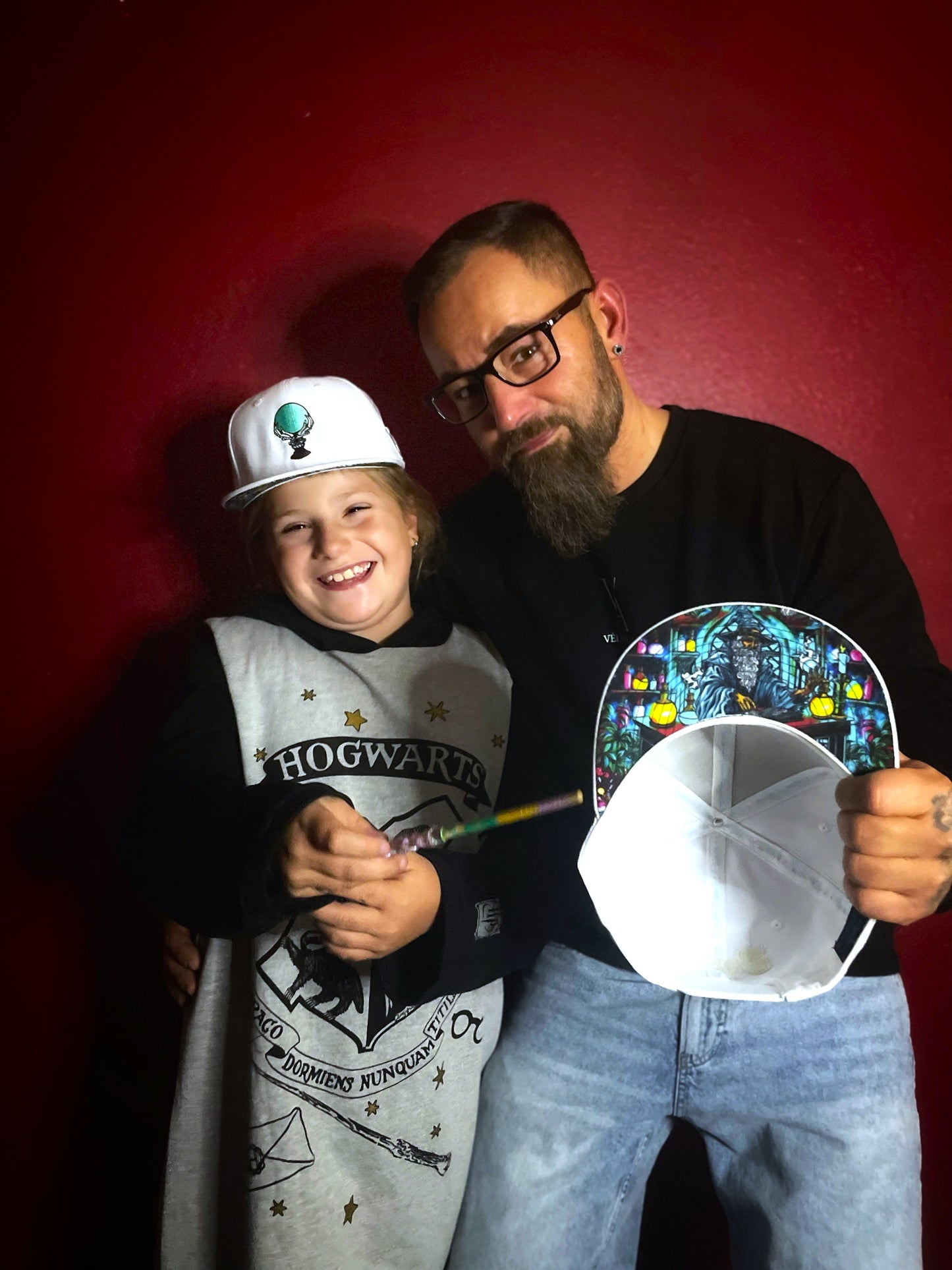 White Snapback Hat Lost Wizard in Adult and Child Size from the Harry Potter Inspired Collection from Capiche Caps