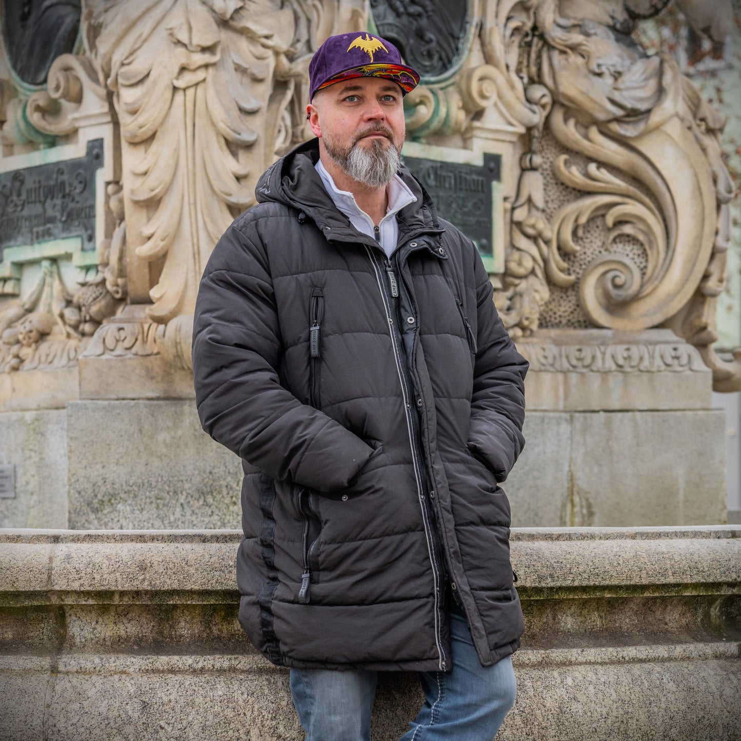 Gorra Snapback Yellow Dragon - Ante morado