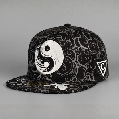 Casquette Snapback Yin Yang - Motif noir et blanc