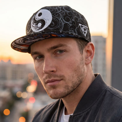 Casquette Snapback Yin Yang - Motif noir et blanc