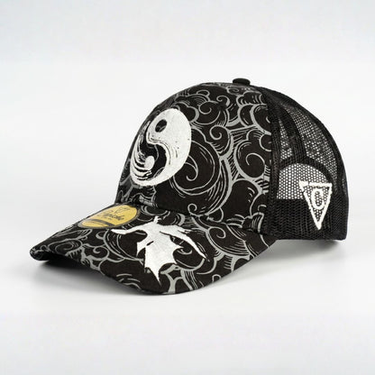 Cappellino Trucker Yin Yang - Motivo nero/bianco