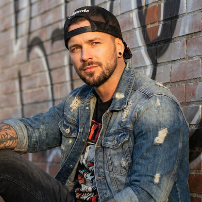 Cappellino Trucker Yin Yang - Motivo nero/bianco