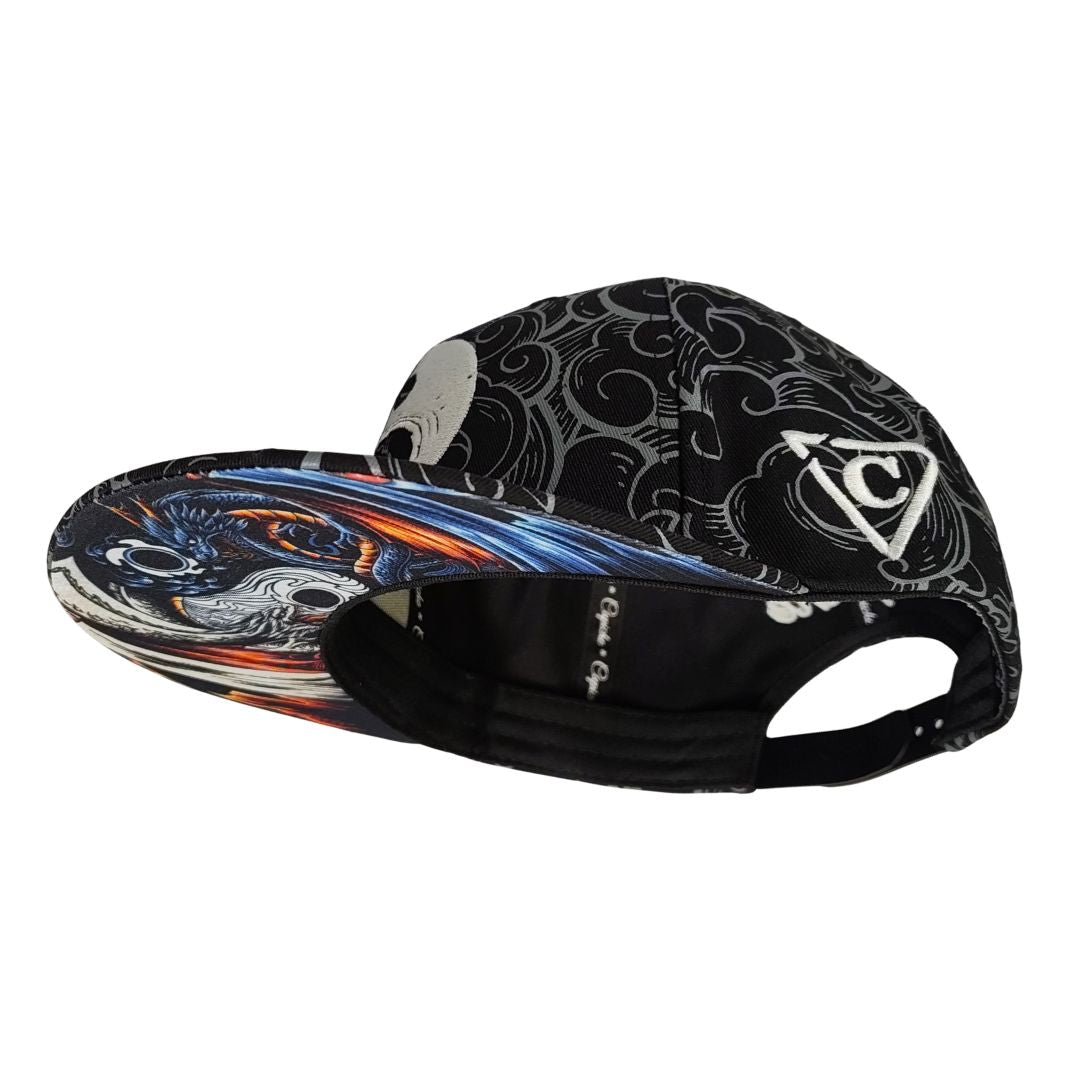 Casquette Snapback Yin Yang - Motif noir et blanc