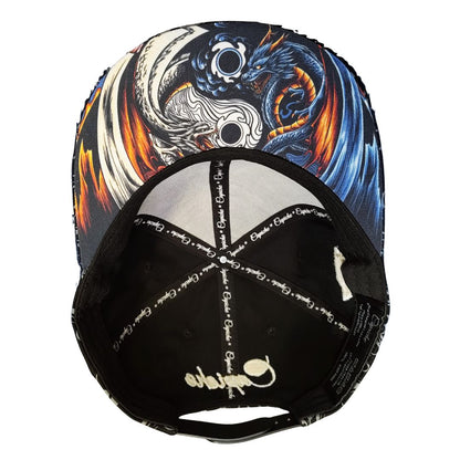 Casquette Snapback Yin Yang - Motif noir et blanc