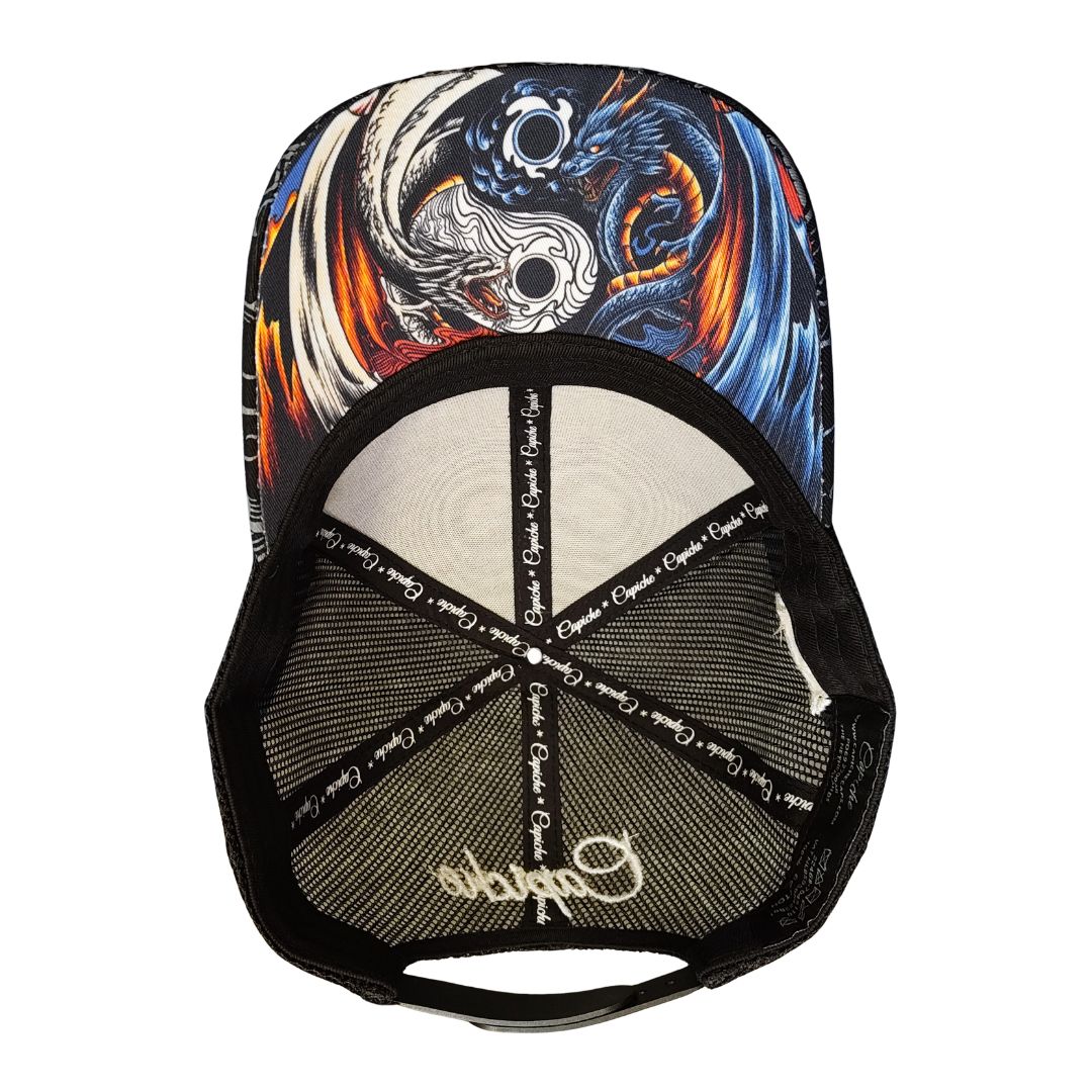 Cappellino Trucker Yin Yang - Motivo nero/bianco