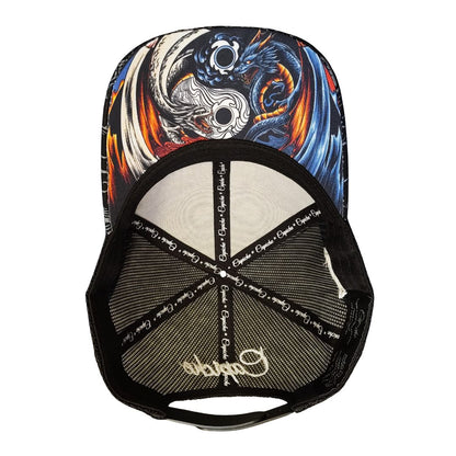 Cappellino Trucker Yin Yang - Motivo nero/bianco