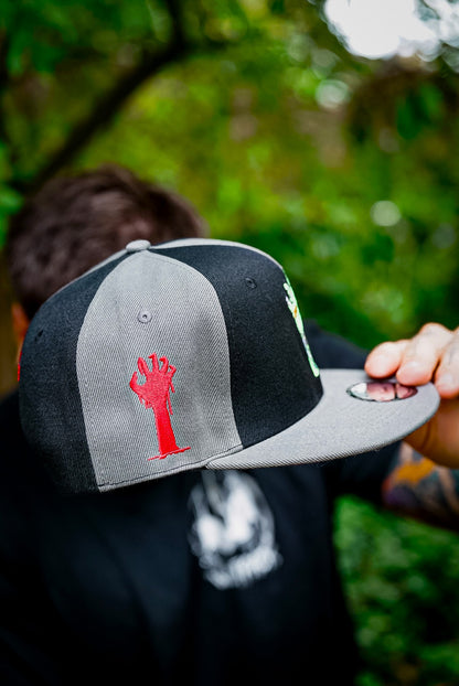 Zombie Killer Snapback Hat 50/50 Grey/Black from Capiche Caps