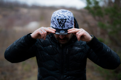 Grey Camo Snapback - Grey - Capiche Caps Black