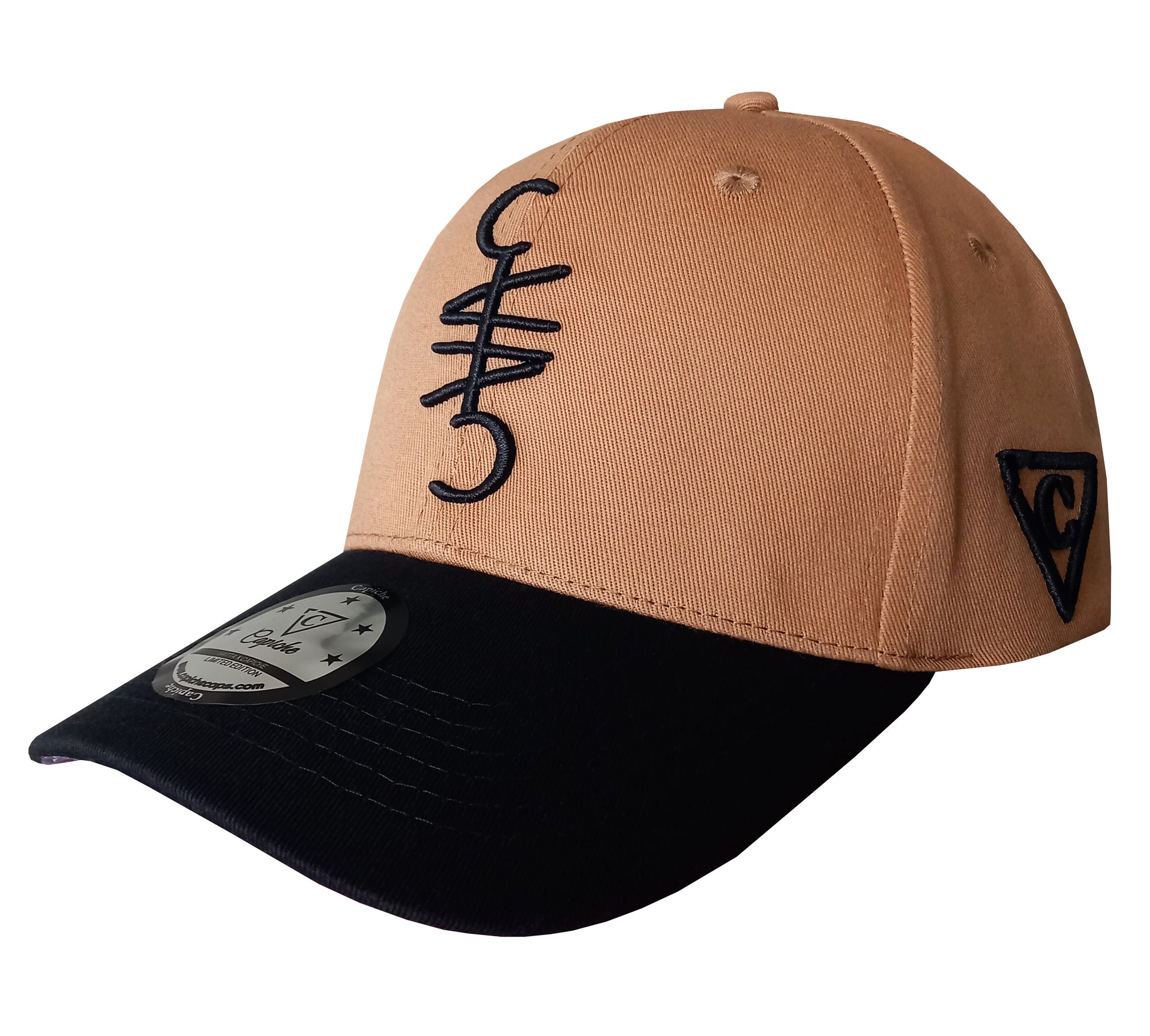 SATTA x Capiche Collab Curved Cap - Brown/Black - Capiche Caps Black