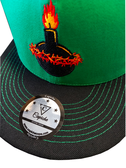 Chris Labonte x Capiche Collab Snapback - Green/Black - Capiche Caps Black