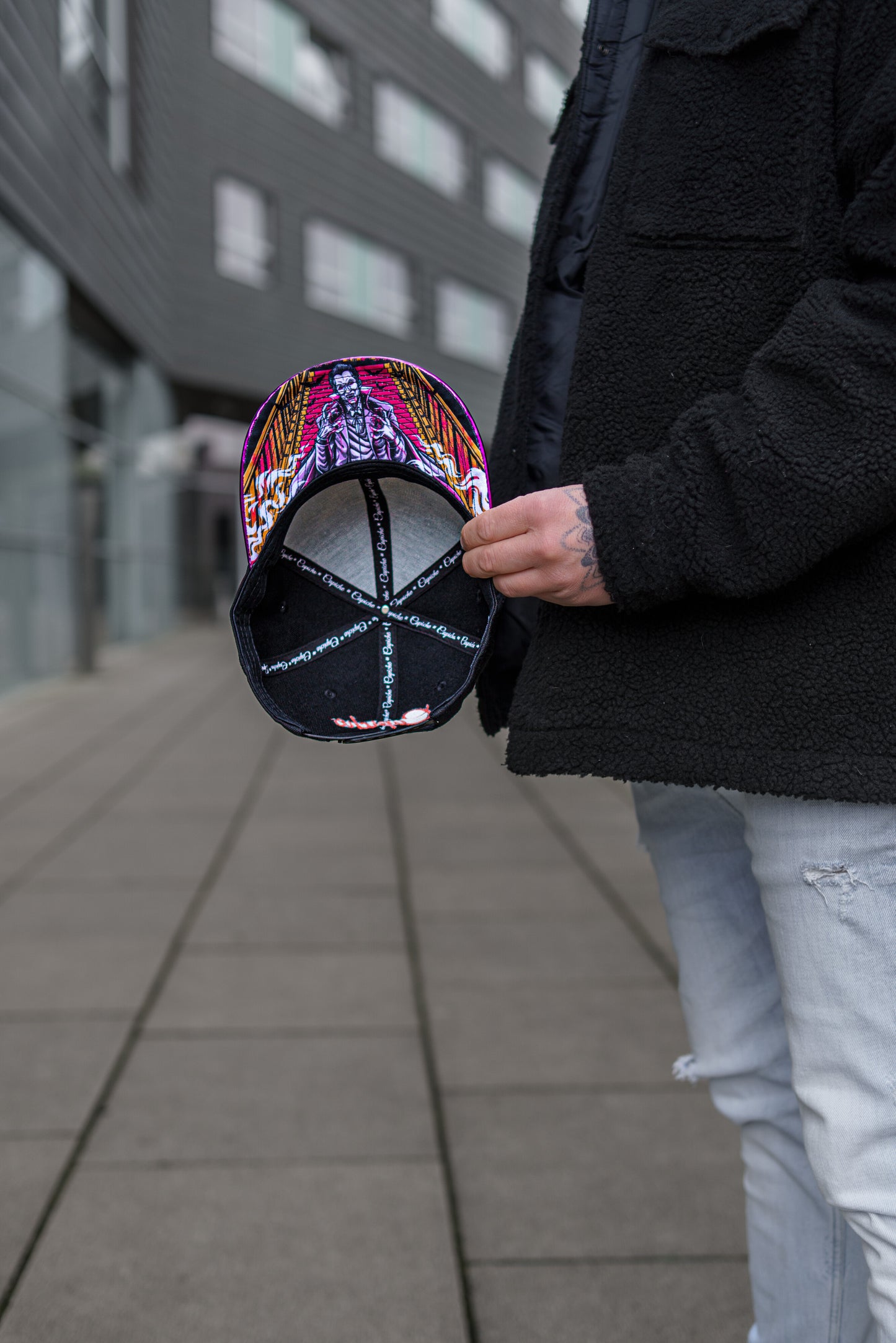 Vampire Snapback - Black/Purple Metallic - Capiche Caps Purple