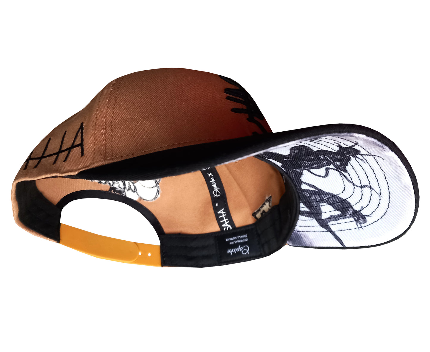 SATTA x Capiche Collab Curved Cap - Brown/Black - Capiche Caps Black