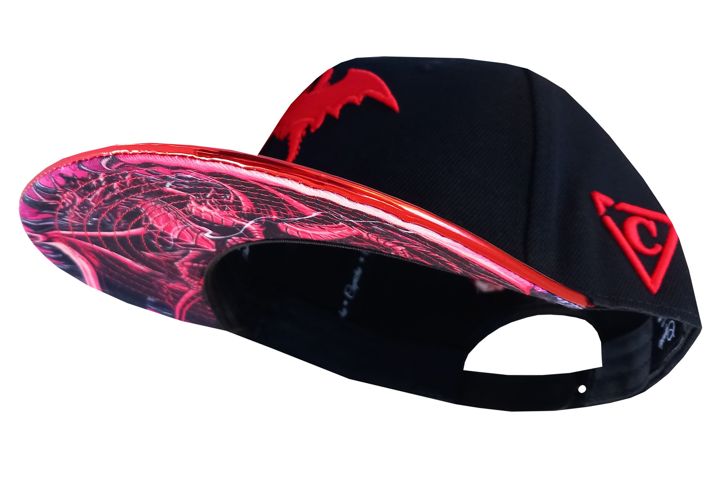 Blue & Red Dragon Metallic Snapback Set - Capiche Caps Black