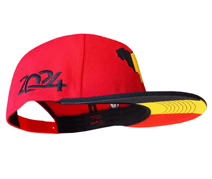 European Championship Belgium Red Snapback Baseball Cap Black Visor (7).jpg