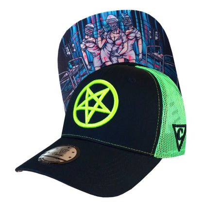 Cursed Nurse Trucker Cap - Black - Capiche Caps Best Sellers