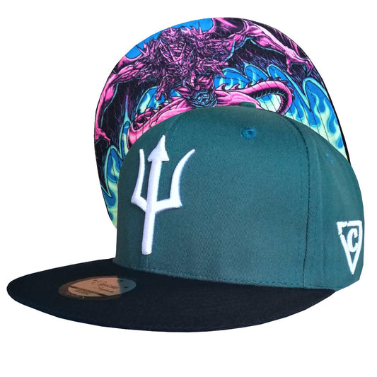 Typhon Snapback - Teal/Black - Capiche Caps Black