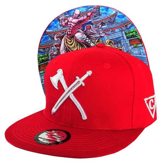 Shaolin Snapback - Red - Capiche Caps Snapback