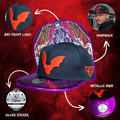 Vampire Snapback - Black/Purple Metallic - Capiche Caps Purple