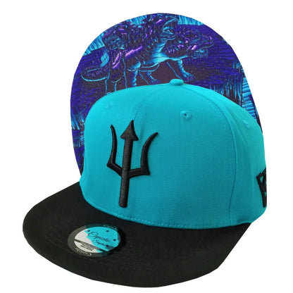 Cerberus Snapback - Blue/Black - Capiche Caps Black