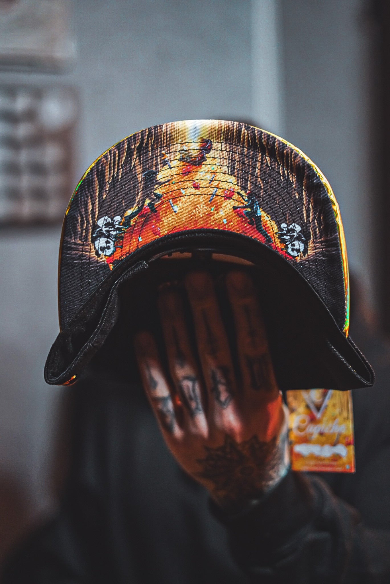 Go For Gold Snapback - Black/Gold Holographic - Capiche Caps Black