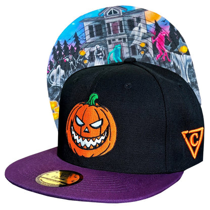 LIMITED Halloween 2023 Snapback - Black/Purple - Capiche Caps Purple