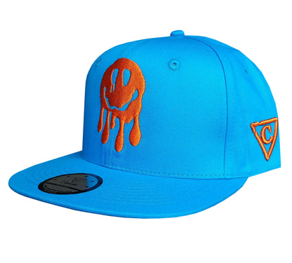 Smiley Gang Snapback - Blue/Orange - Capiche Caps Orange