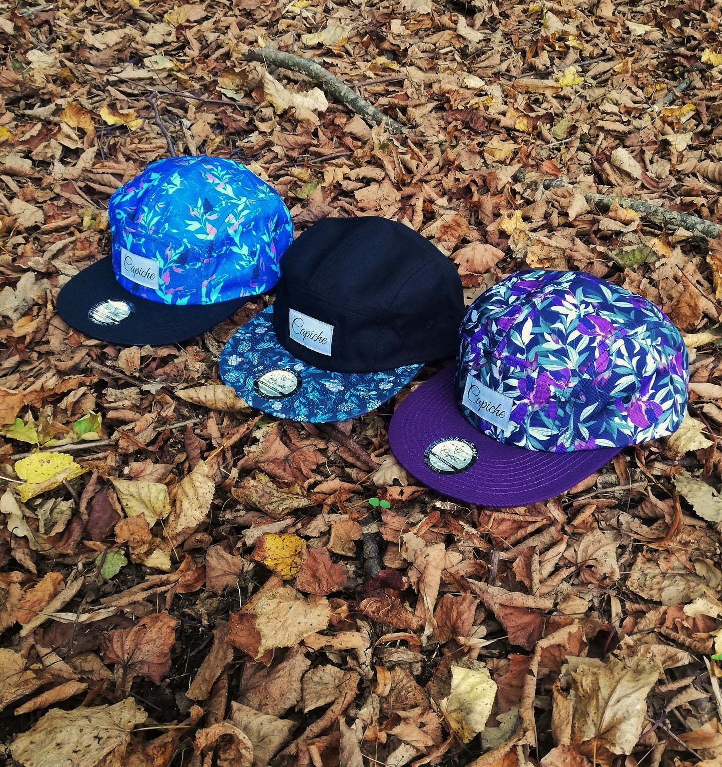 Blue Fish 5-Panel Cap - Blue/Black - Capiche Caps 5-Panel