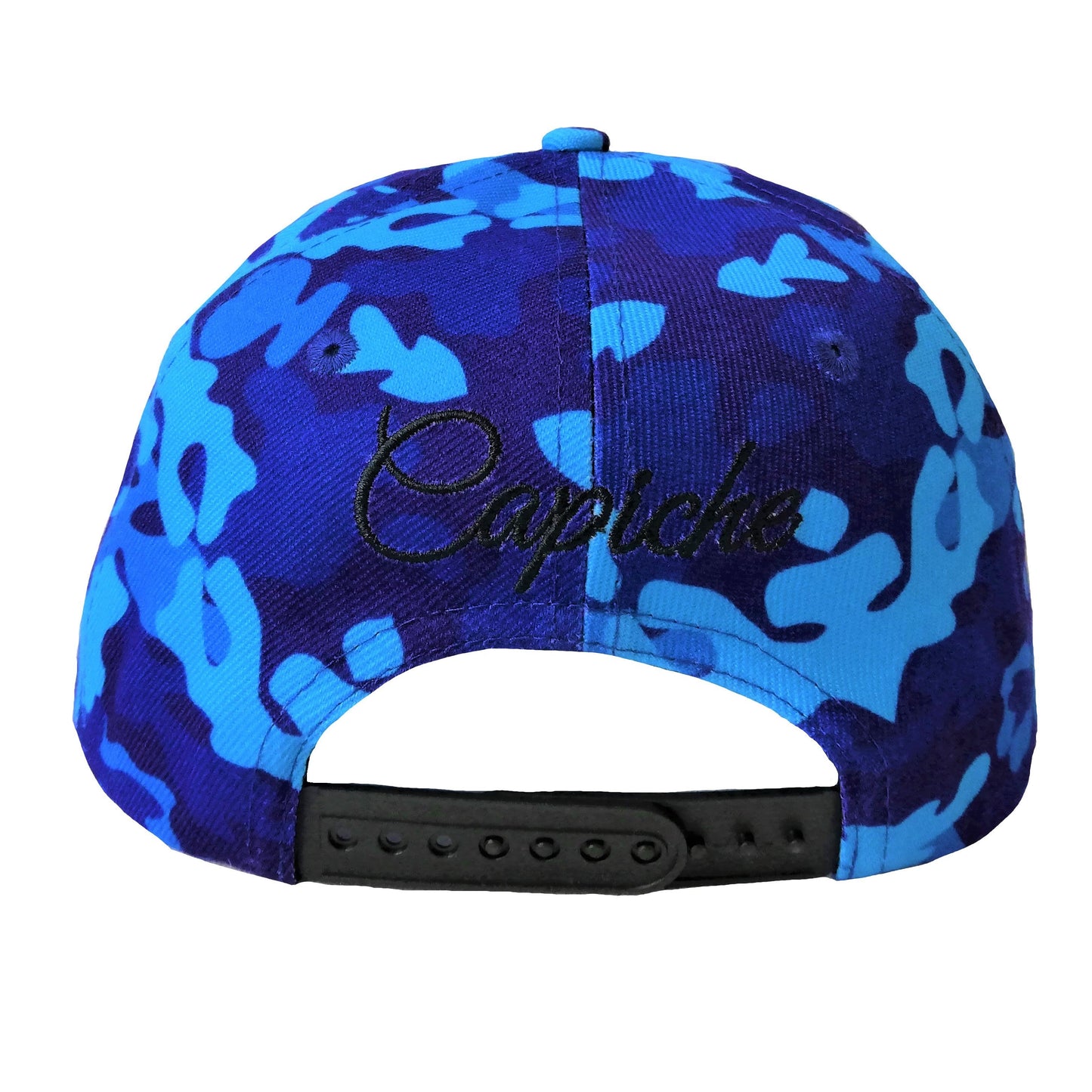 Blue Camo Snapback - Capiche Caps Black