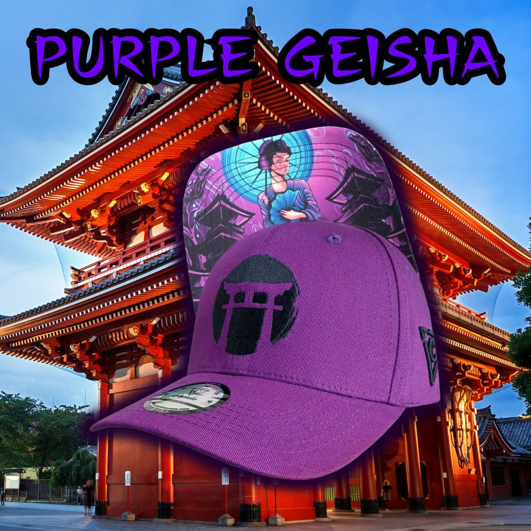 Purple Geisha Curved Cap - Purple - Capiche Caps Purple