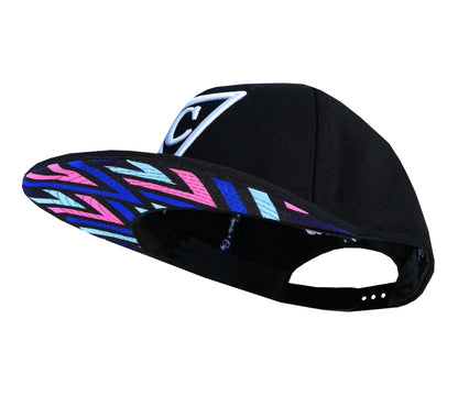 Zig-Zig Snapback - Black - Capiche Caps Snapback