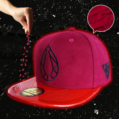 Ruby - Red Fleece/Red Holographic - Capiche Caps Holographic