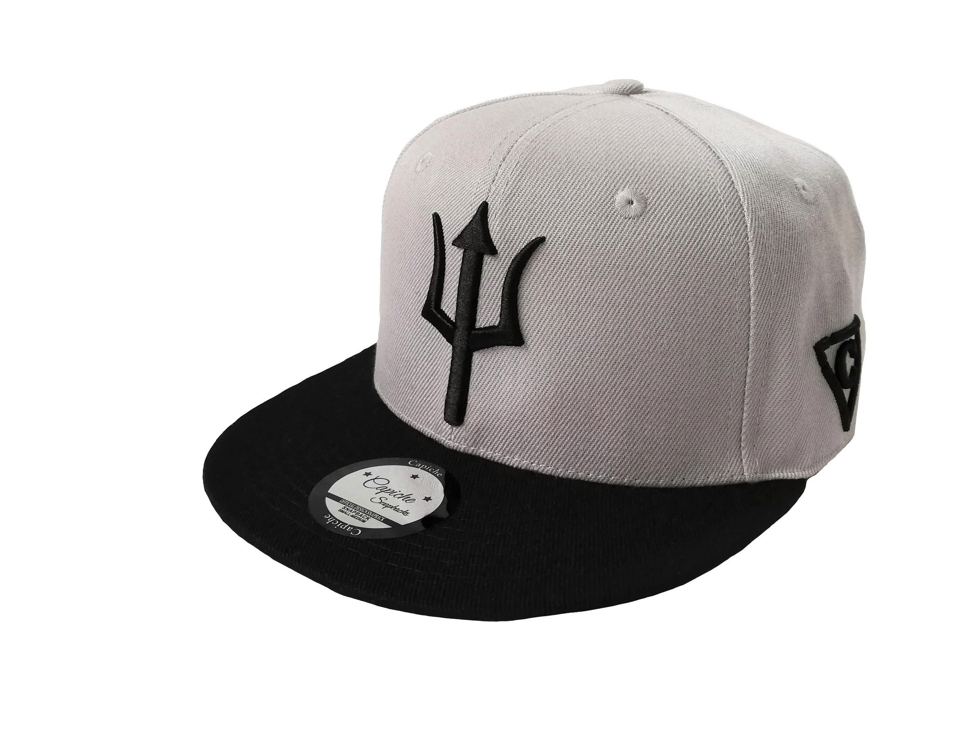 Athena Snapback - Grey/Black - Capiche Caps Black