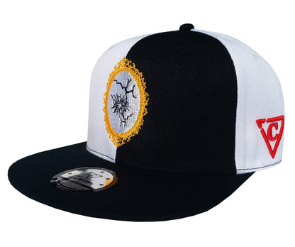 Bloody Mary Snapback - 50/50 Black/White - Capiche Caps Black